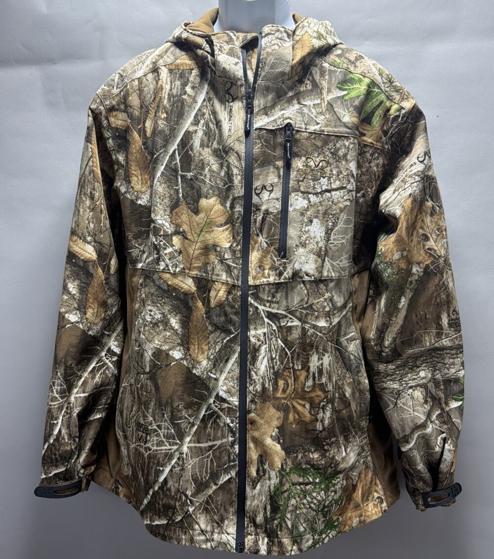 Jacket Mens Real Tree L Edge Scent Factor Camo Hunting Outdoor Gear Full Zip